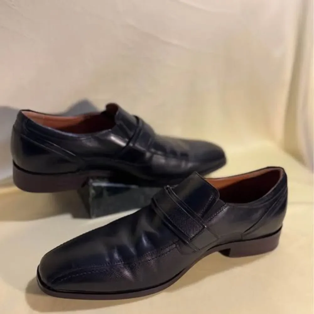 Domani by Johnston & Murphy Men's Black Leather Loafers - Size 10.5 - $30